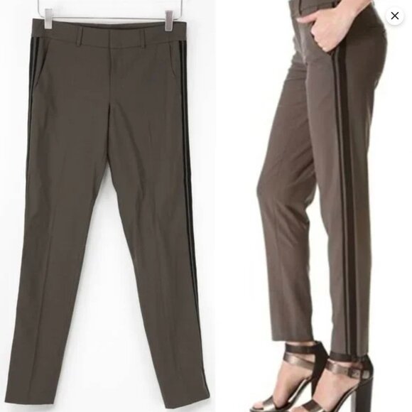 VINCE Tapered Tuxedo Pants Trousers SZ 6 - Picture 2 of 16